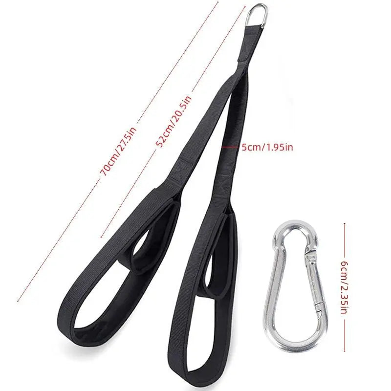 Cross-Border Biceps Triceps Rope Training Double-Ended Tension Rope Muscle Exercise Fitness Handle Lower Waist Rope Arm Rope, Gym Ring, Gym Accessories Bicep Curl, Gym Equipment, Workout Band Push down Home Gym Kit Gym Belt Hand Grips