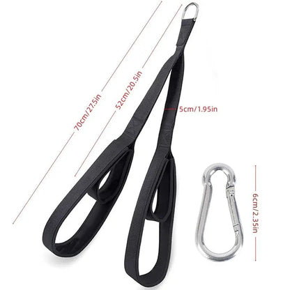 Cross-Border Biceps Triceps Rope Training Double-Ended Tension Rope Muscle Exercise Fitness Handle Lower Waist Rope Arm Rope, Gym Ring, Gym Accessories Bicep Curl, Gym Equipment, Workout Band Push down Home Gym Kit Gym Belt Hand Grips