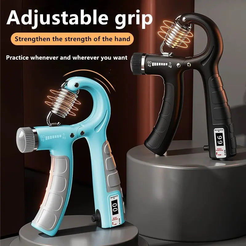 Adjustable Grip Strength Trainer 2Pack with Counter 11-132Lbs, Forearm Exerciser for Athletes Musicians