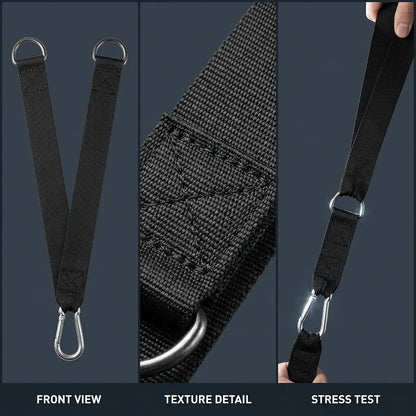 Cross-Border Biceps Triceps Rope Training Double-Ended Tension Rope Muscle Exercise Fitness Handle Lower Waist Rope Arm Rope, Gym Ring, Gym Accessories Bicep Curl, Gym Equipment, Workout Band Push down Home Gym Kit Gym Belt Hand Grips